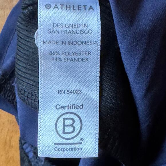 Athleta Brooklyn Joggers Size 4 Blue Black Snakeskin Athletic Pants Lightweight - Picture 9 of 12